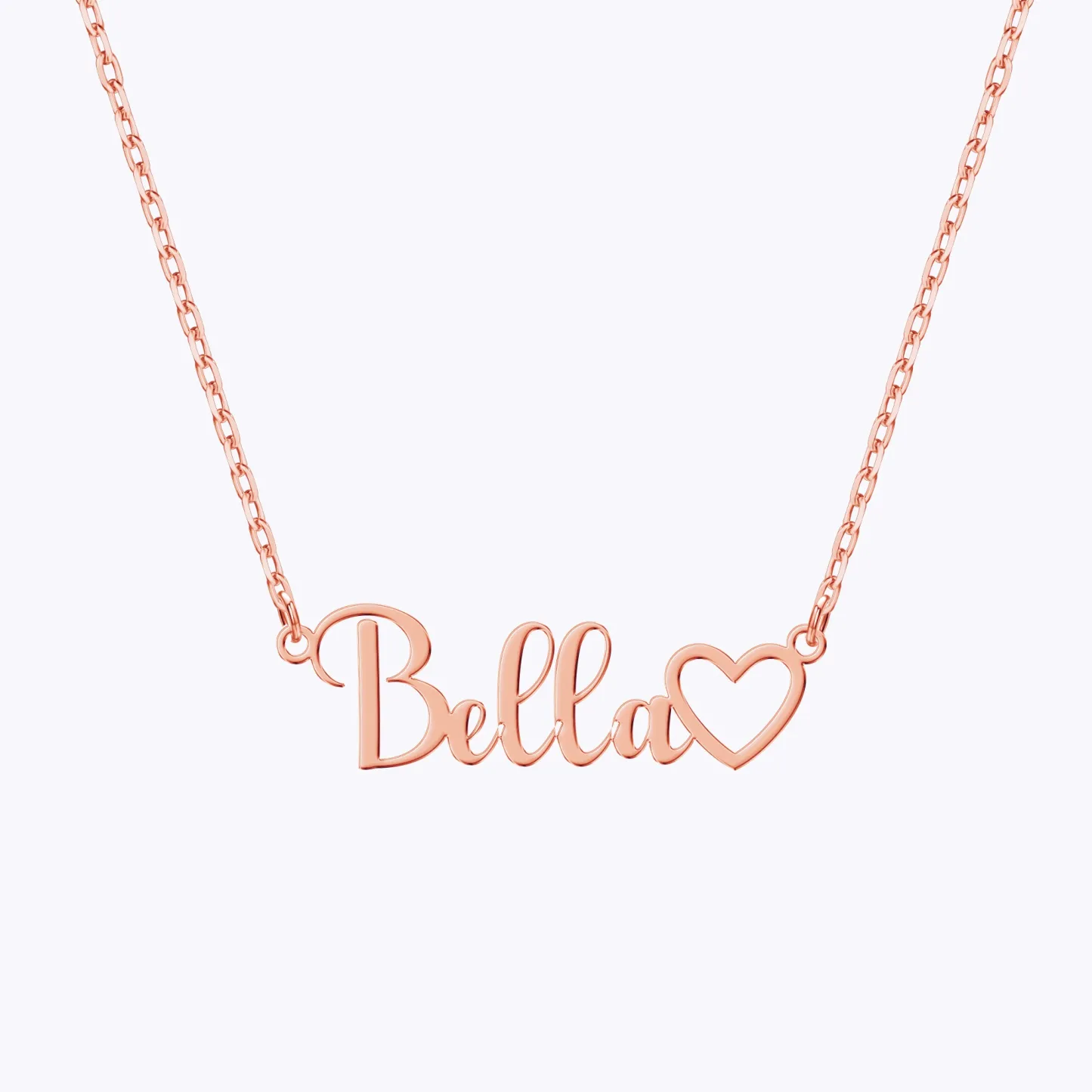 Personalized Name Heart Pattern Necklace