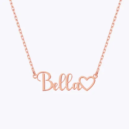 Personalized Name Heart Pattern Necklace