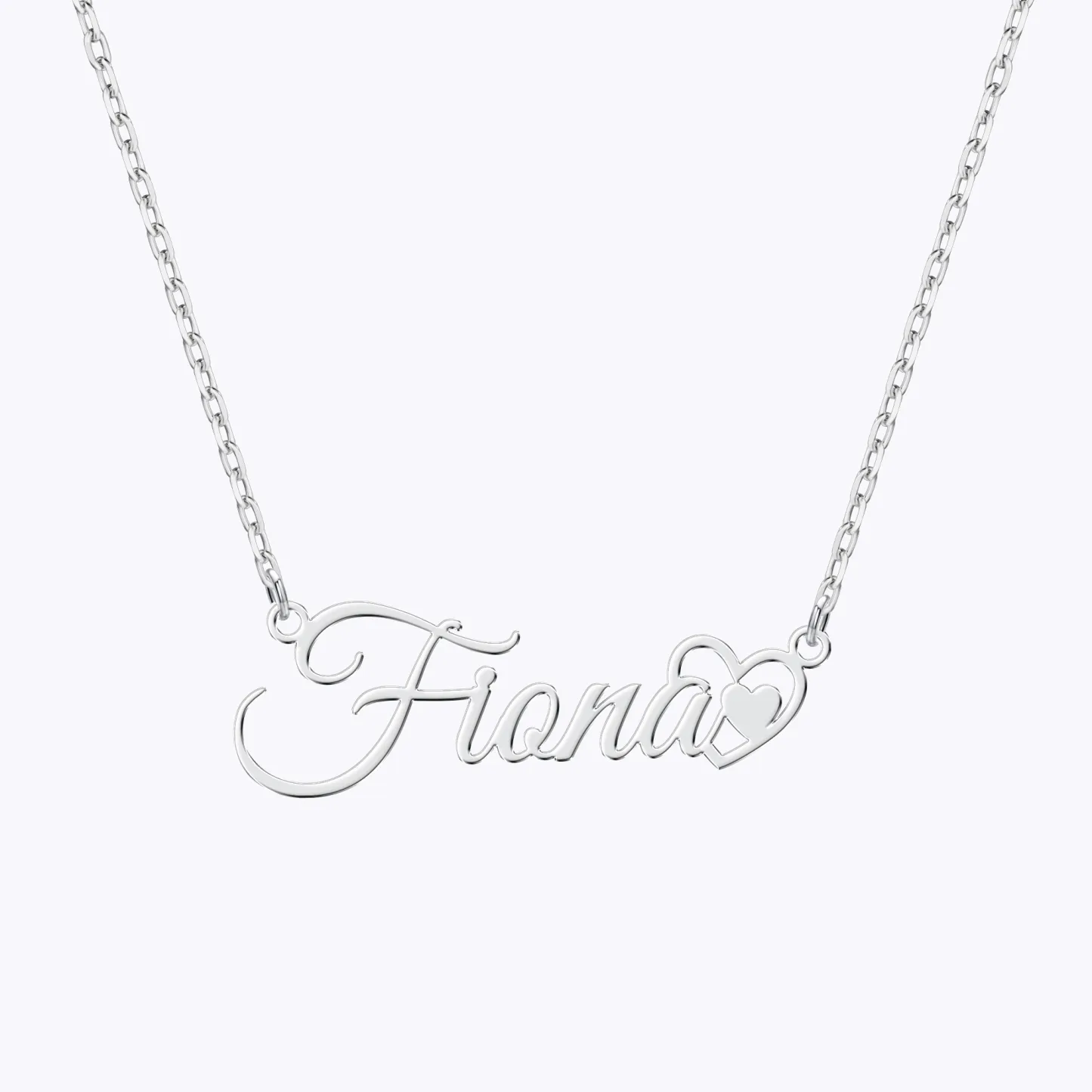 Personalized Name Heart Pattern Necklace