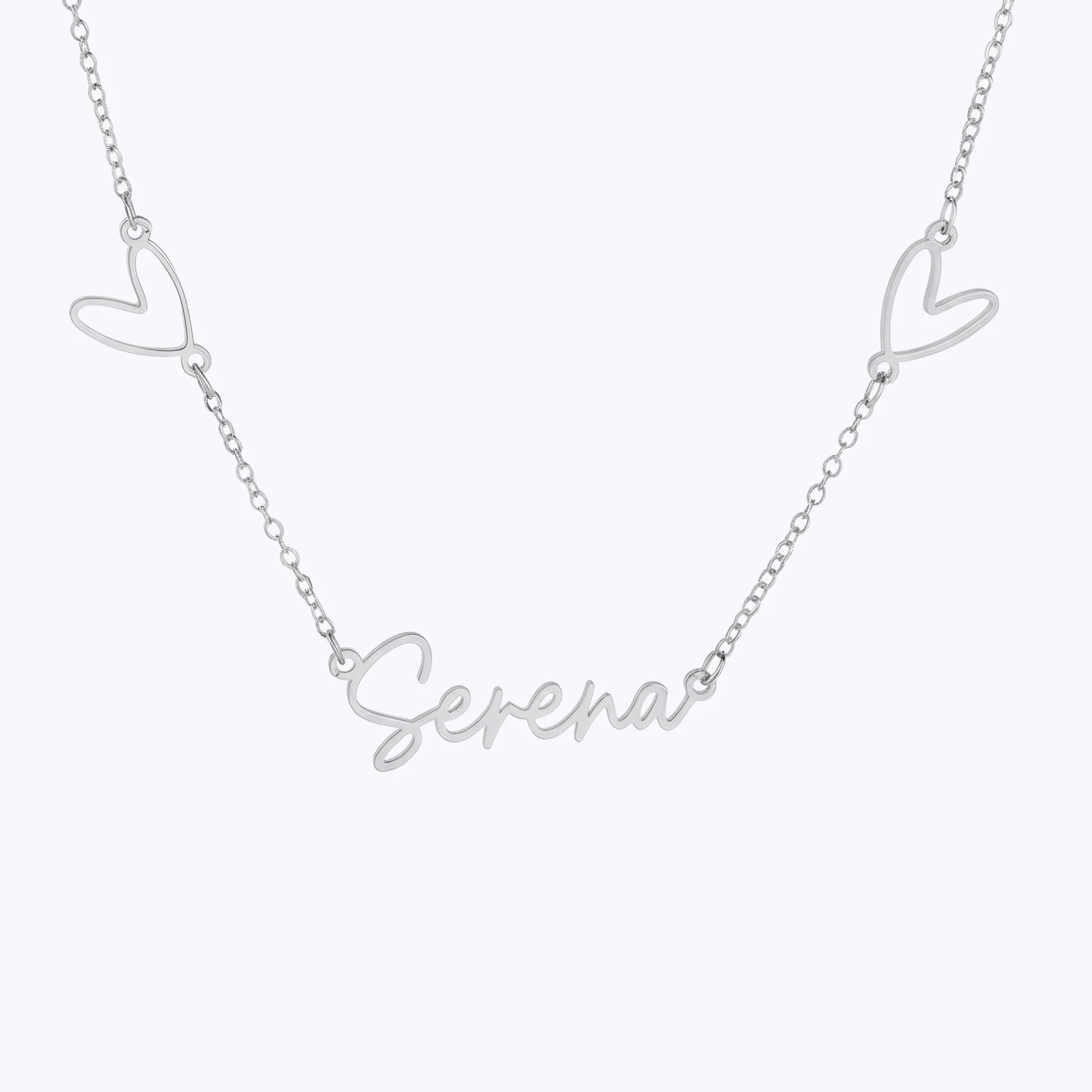 Custom Multiple Hearts Name Necklace