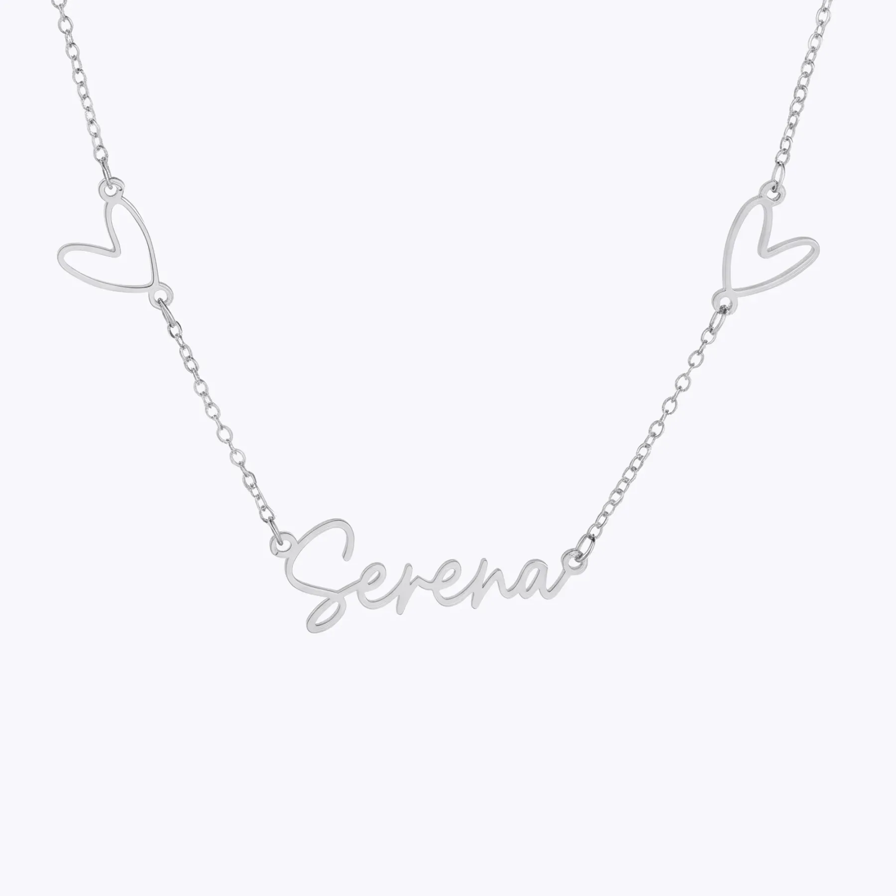 Custom Multiple Hearts Name Necklace
