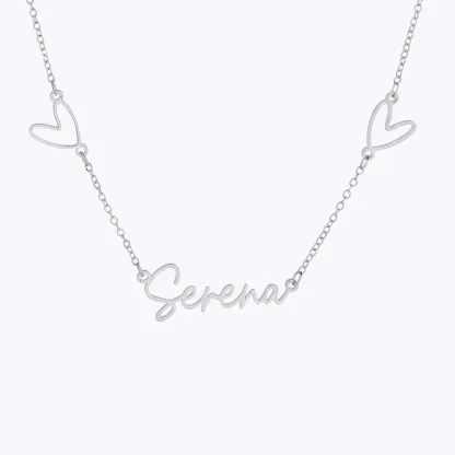 Custom Multiple Hearts Name Necklace