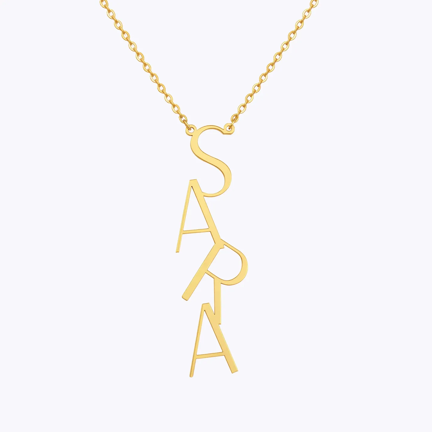 Personalized Vertical Name Pendant Necklace