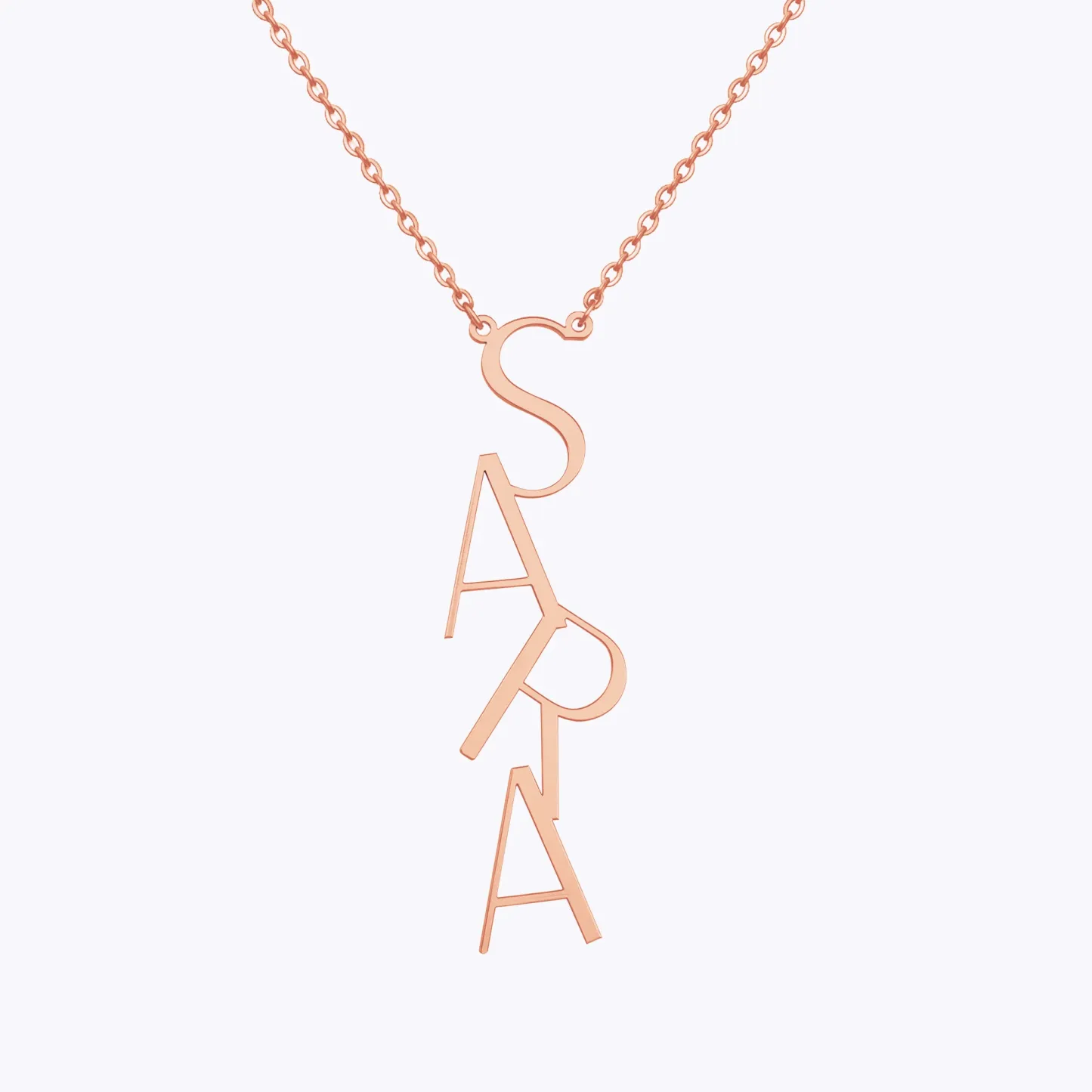 Personalized Vertical Name Pendant Necklace