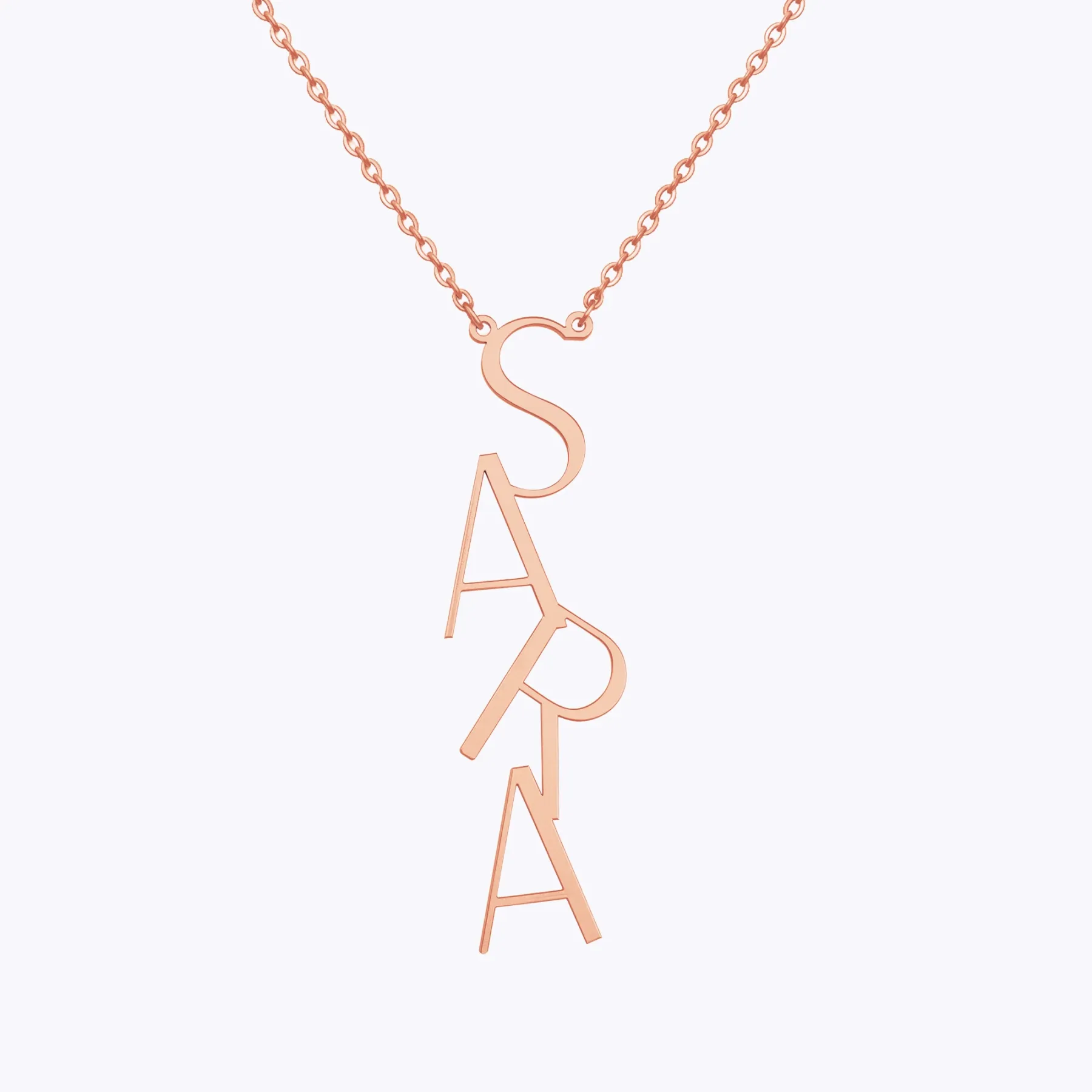 Personalized Vertical Name Pendant Necklace