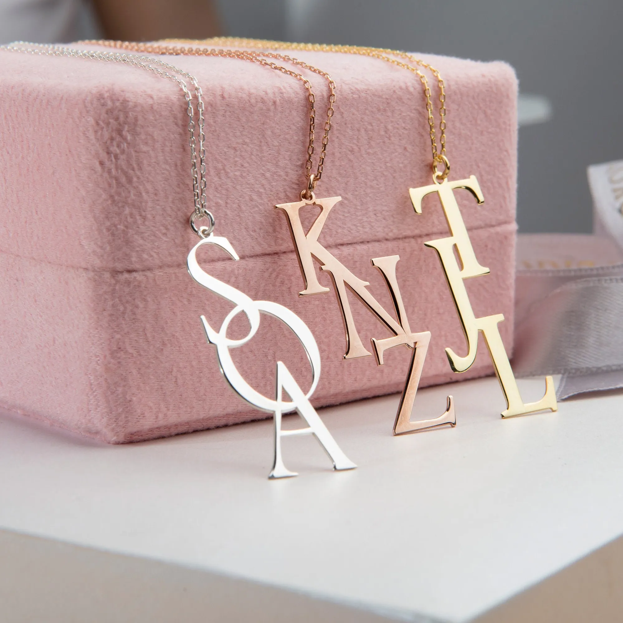 Personalized Vertical Name Pendant Necklace