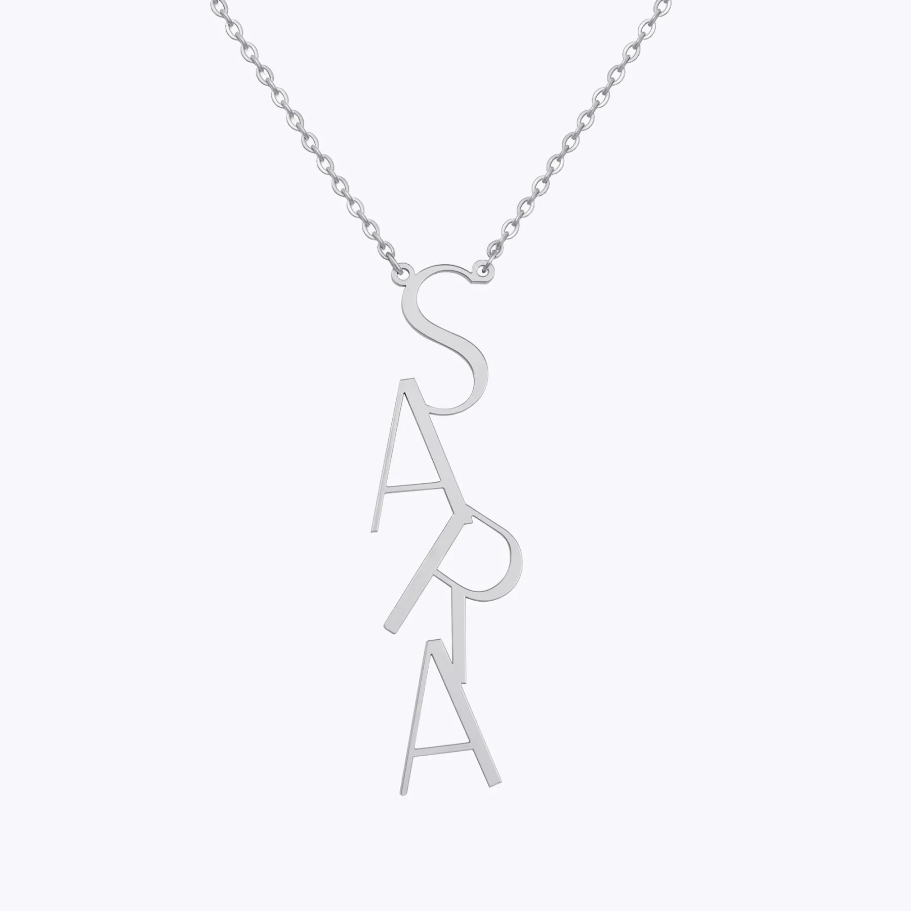 Personalized Vertical Name Pendant Necklace