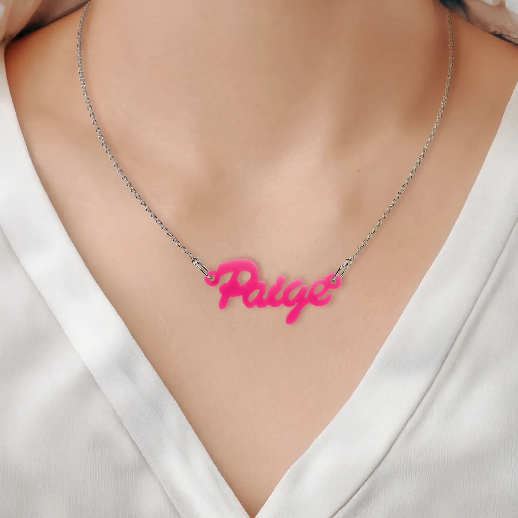 Custom 3D Printed Colorful Name Necklace
