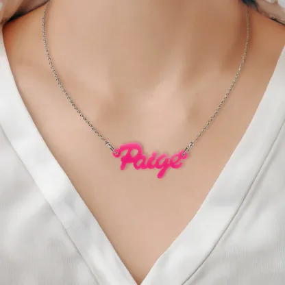 Custom 3D Printed Colorful Name Necklace