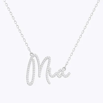 Custom Pavé Name Necklace