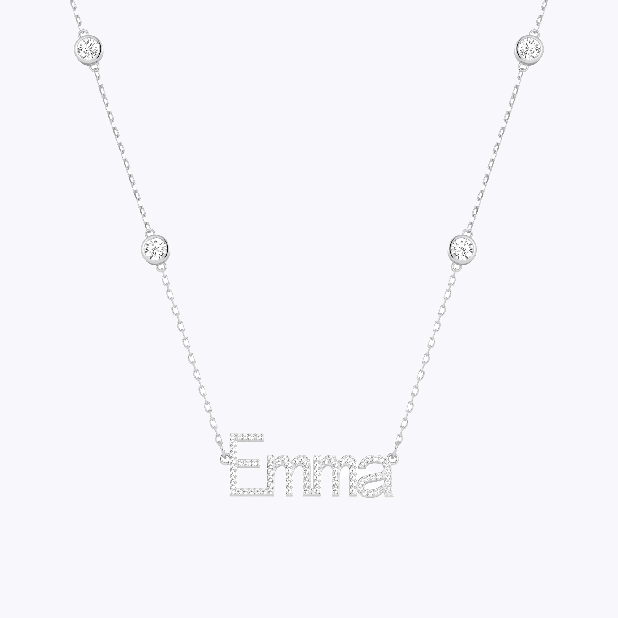 Personalized Name Necklace with Crystal