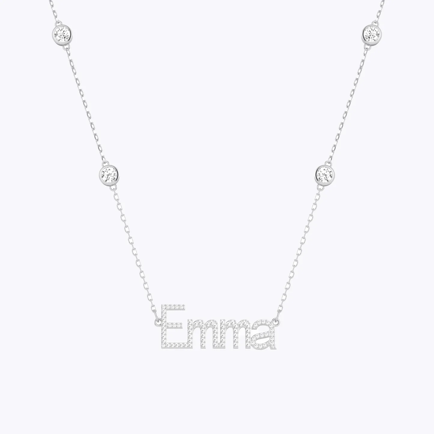 Personalized Name Necklace with Crystal