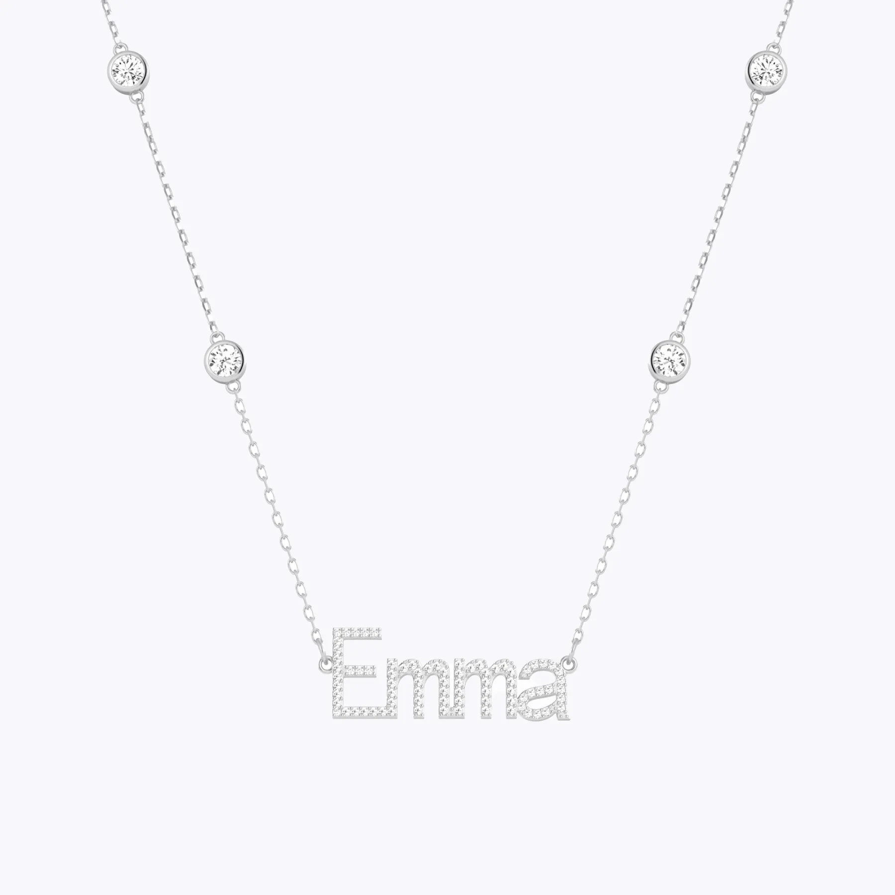 Personalized Name Necklace with Crystal