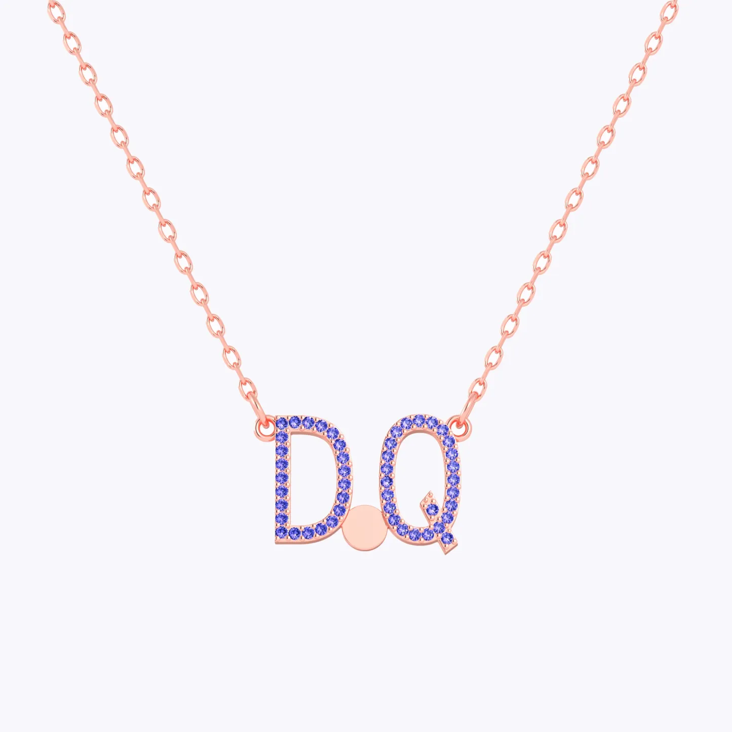 Custom Pavé Birthstone Name Necklace