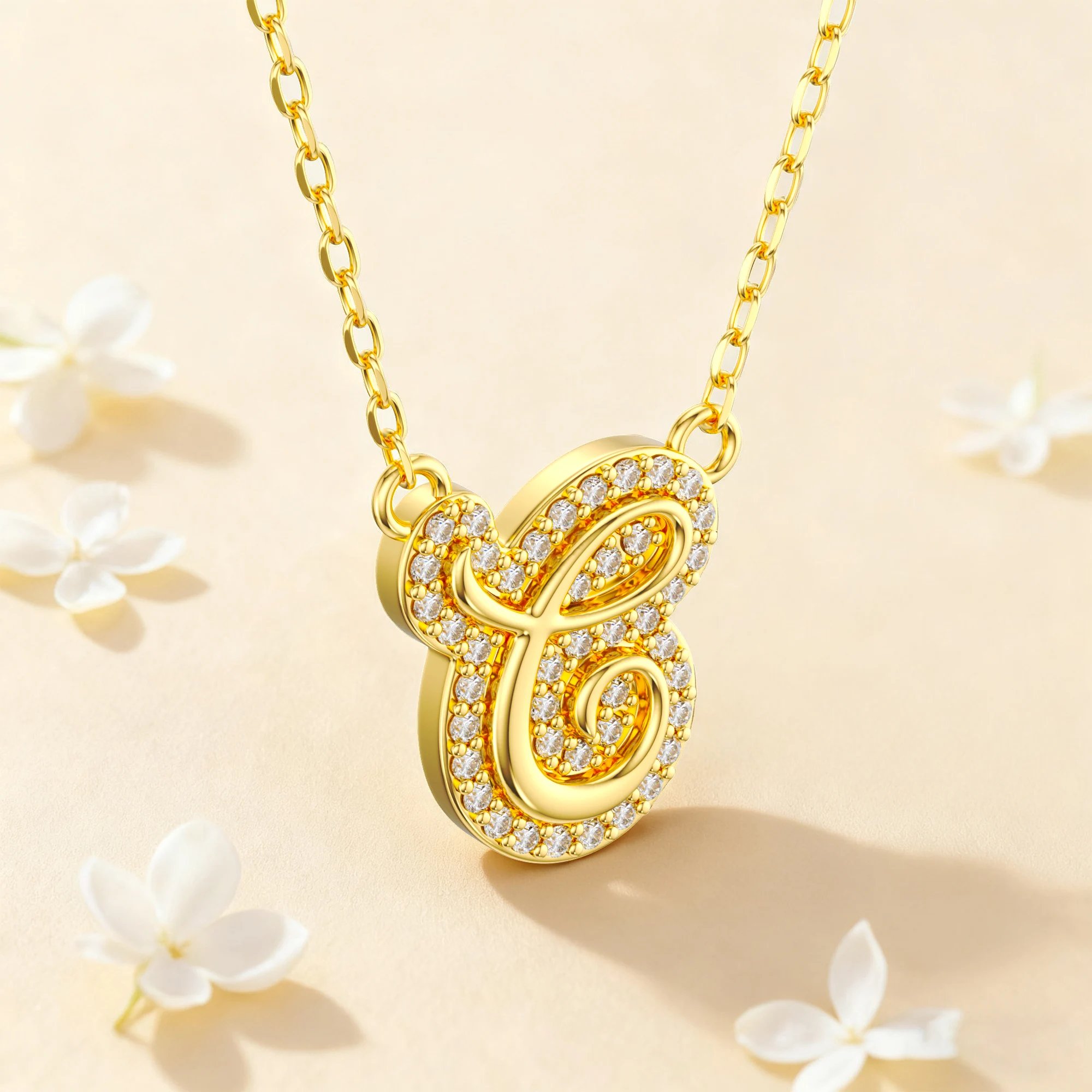 Custom Pavé Name Date Initials Necklace