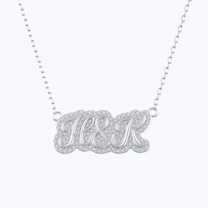 Custom Pavé Name Date Initials Necklace