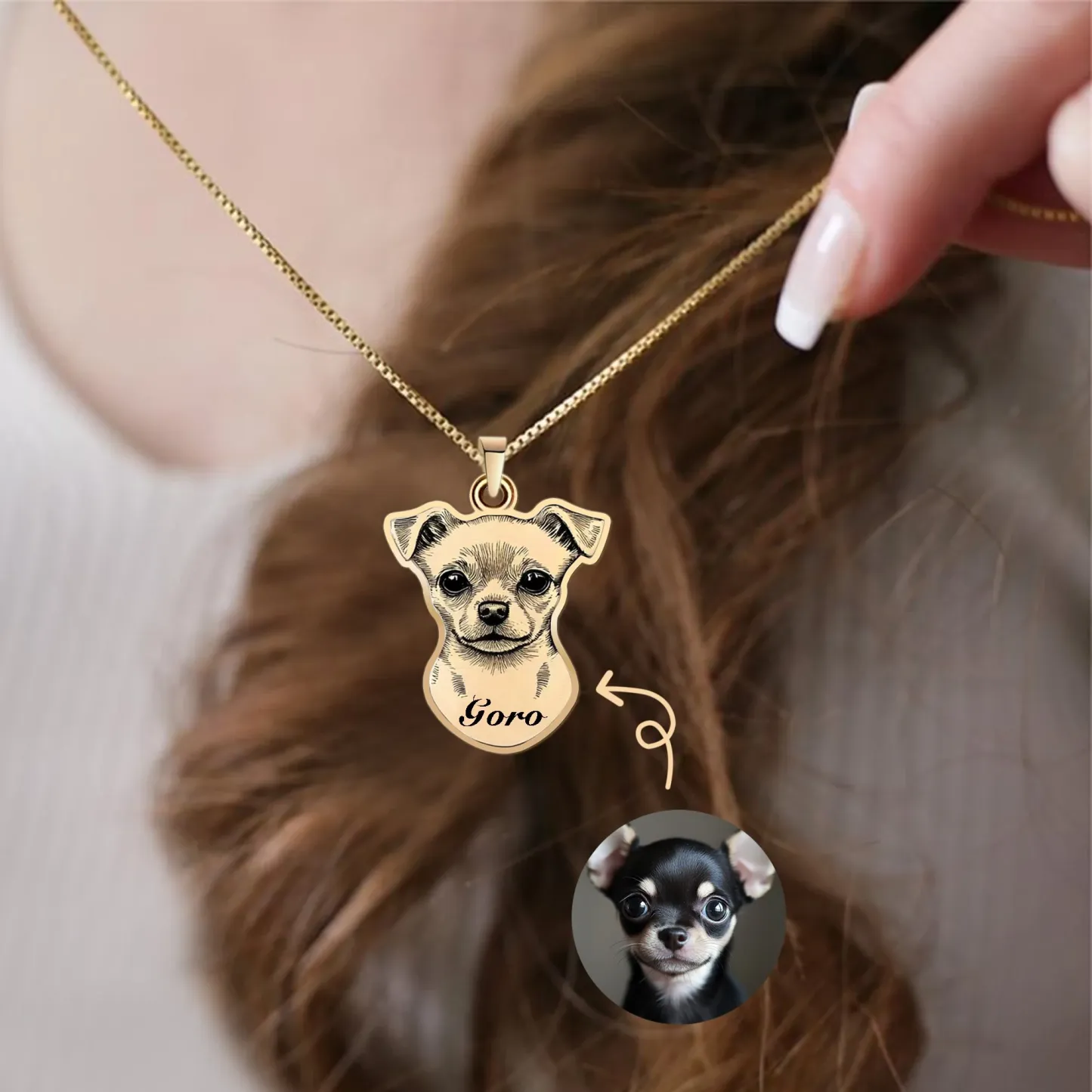 Custom Dog Cat Pendant Necklace for Pet Lovers