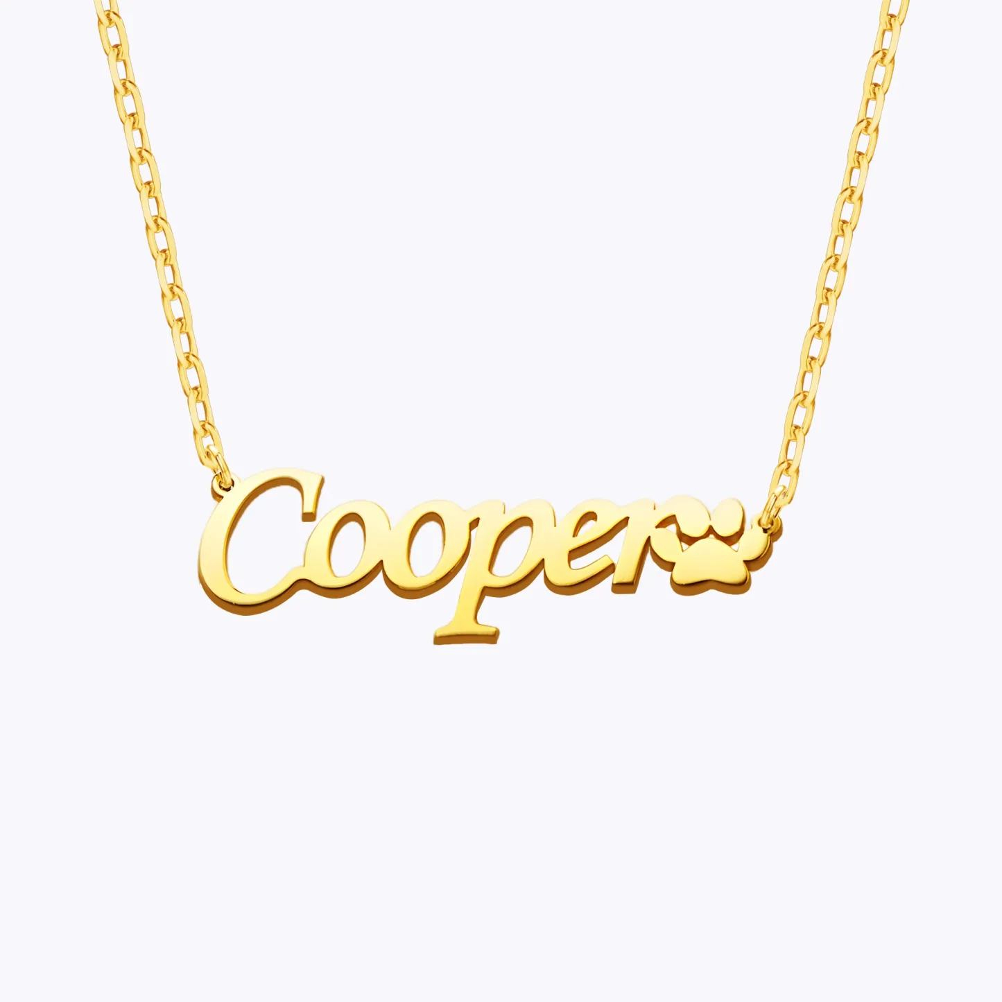 Persnoalized Pet Paw Name Necklace