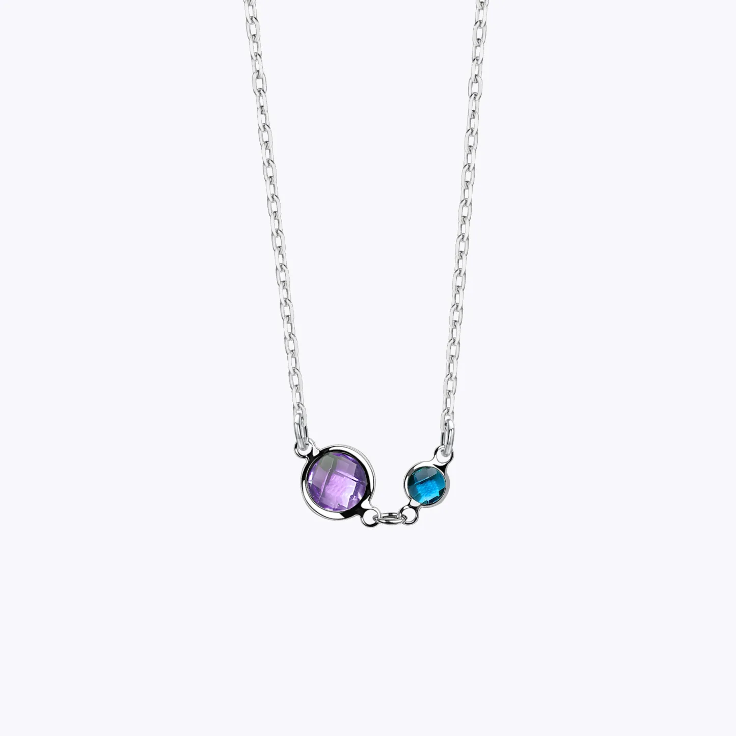 Custom 2-8 Round Birthstone Necklace