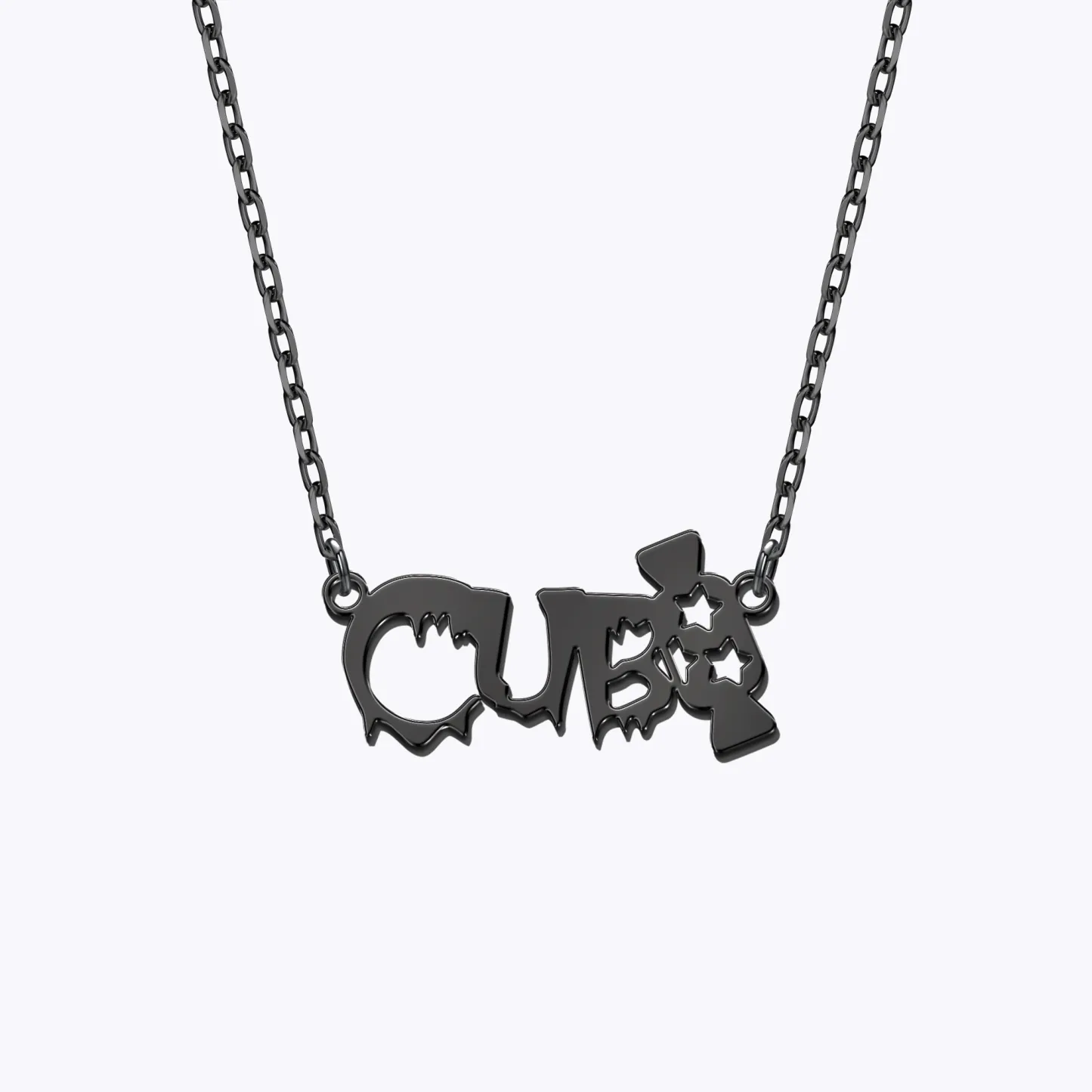 Personalized Halloween Candy Gothic Name Necklace