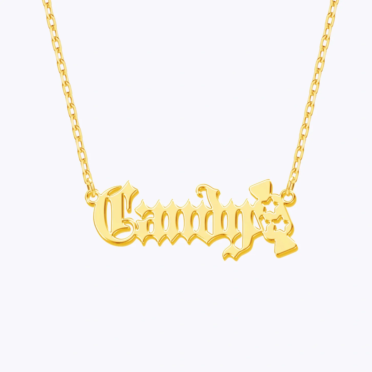 Personalized Halloween Candy Gothic Name Necklace