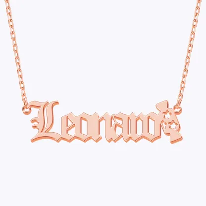 Personalized Halloween Candy Gothic Name Necklace