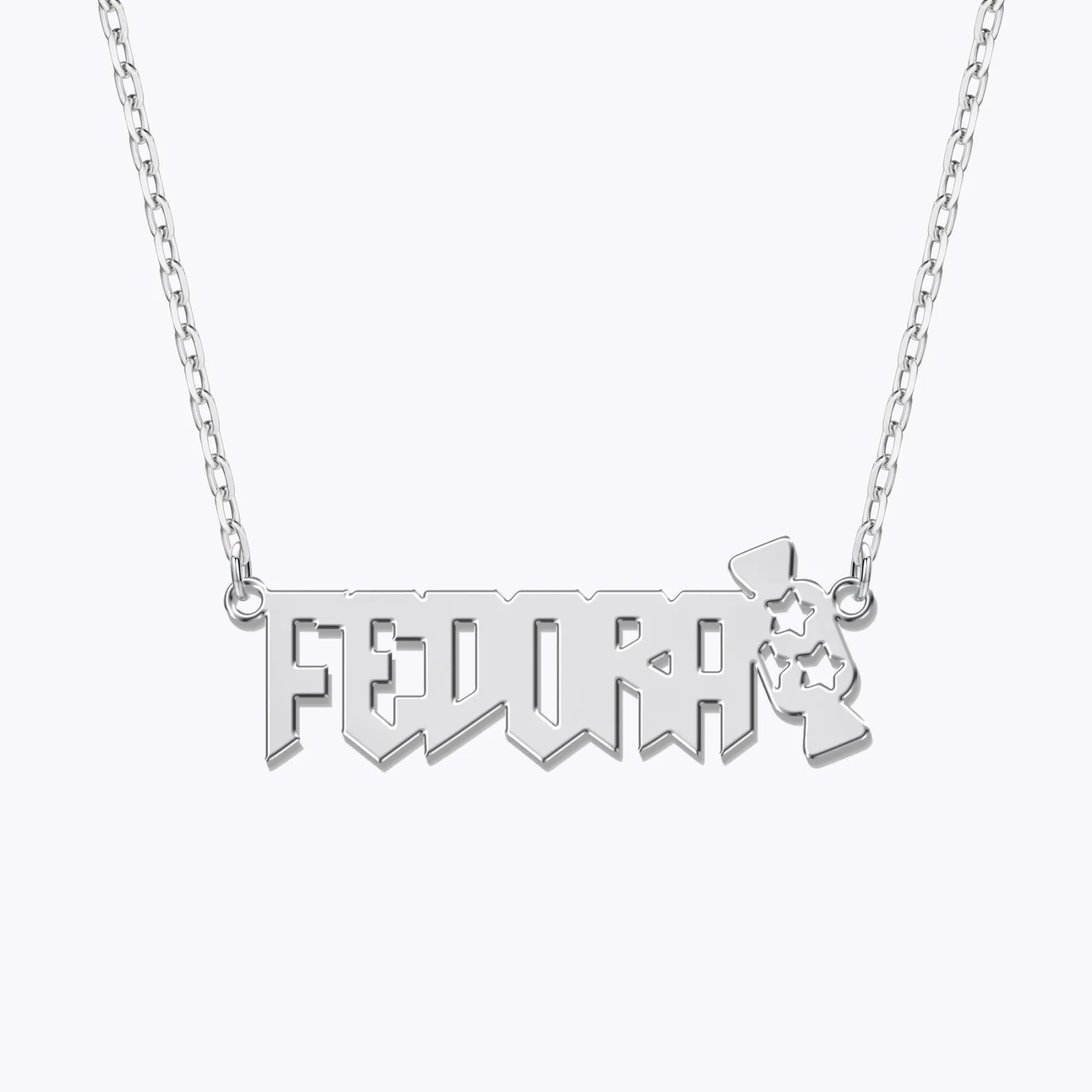 Personalized Halloween Candy Gothic Name Necklace