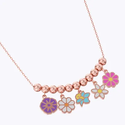 Custom 1-8 Birth Flower Necklace