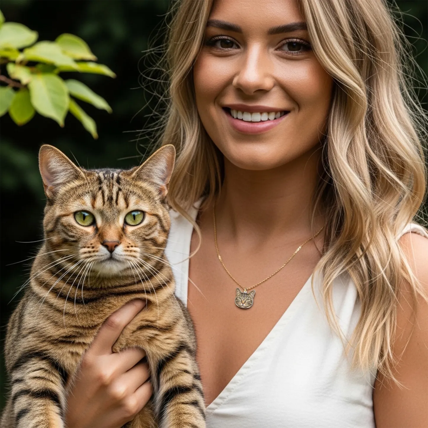 Custom Pet Face Photo Necklace