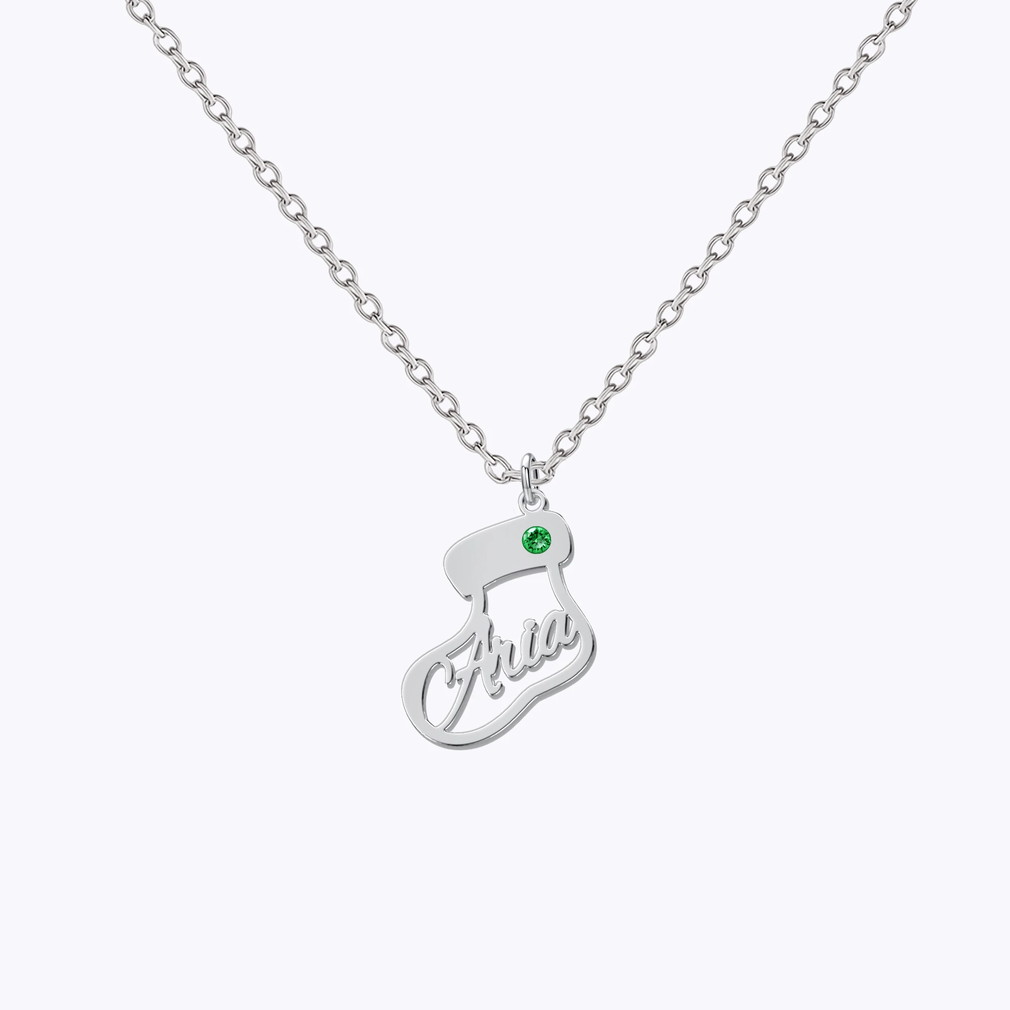Custom 1-8 Name Christmas Stocking Adjustable Necklace