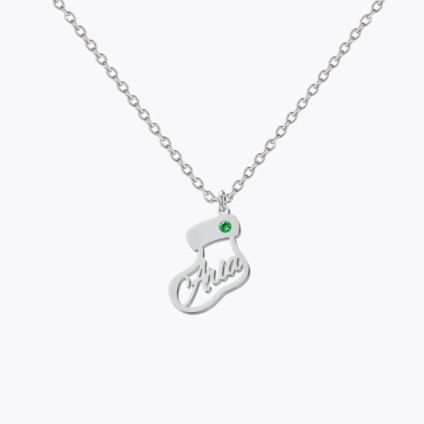 Custom 1-8 Name Christmas Stocking Adjustable Necklace