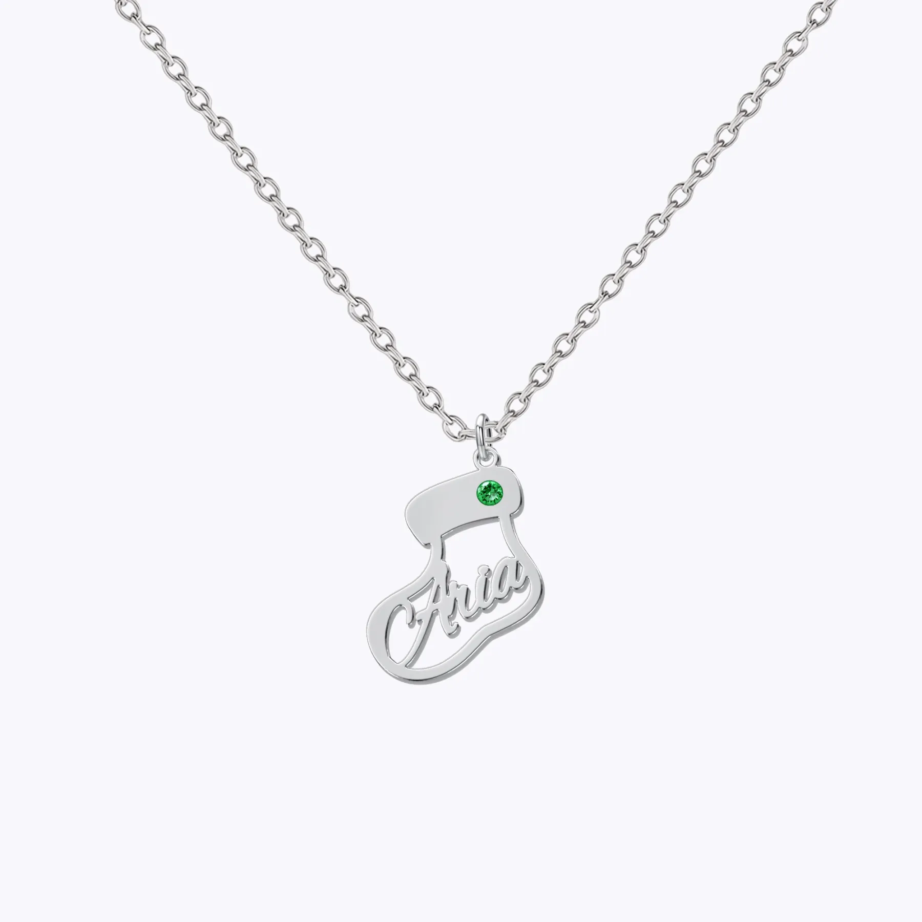 Custom 1-8 Name Christmas Stocking Adjustable Necklace