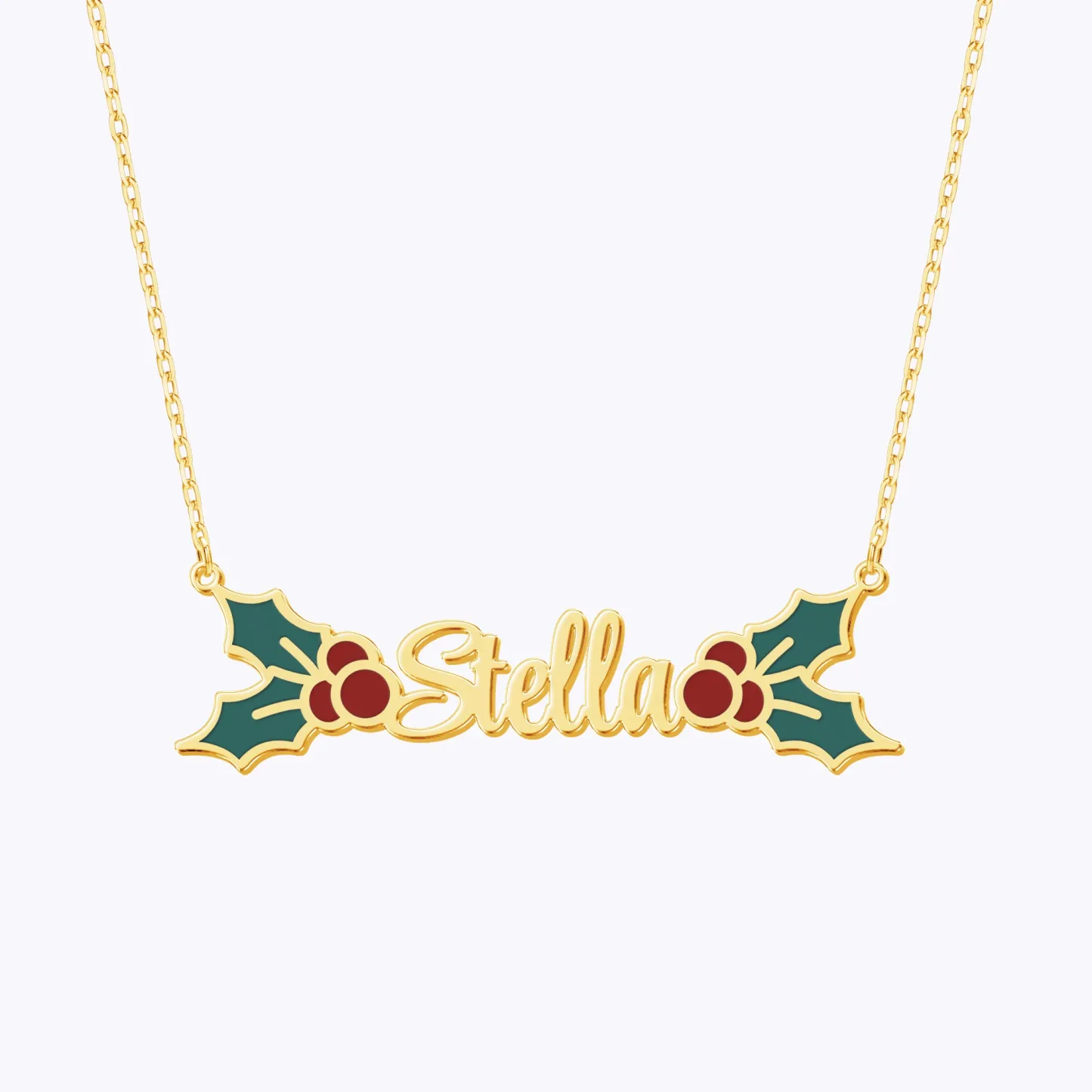 Personalized Name Christmas Necklace