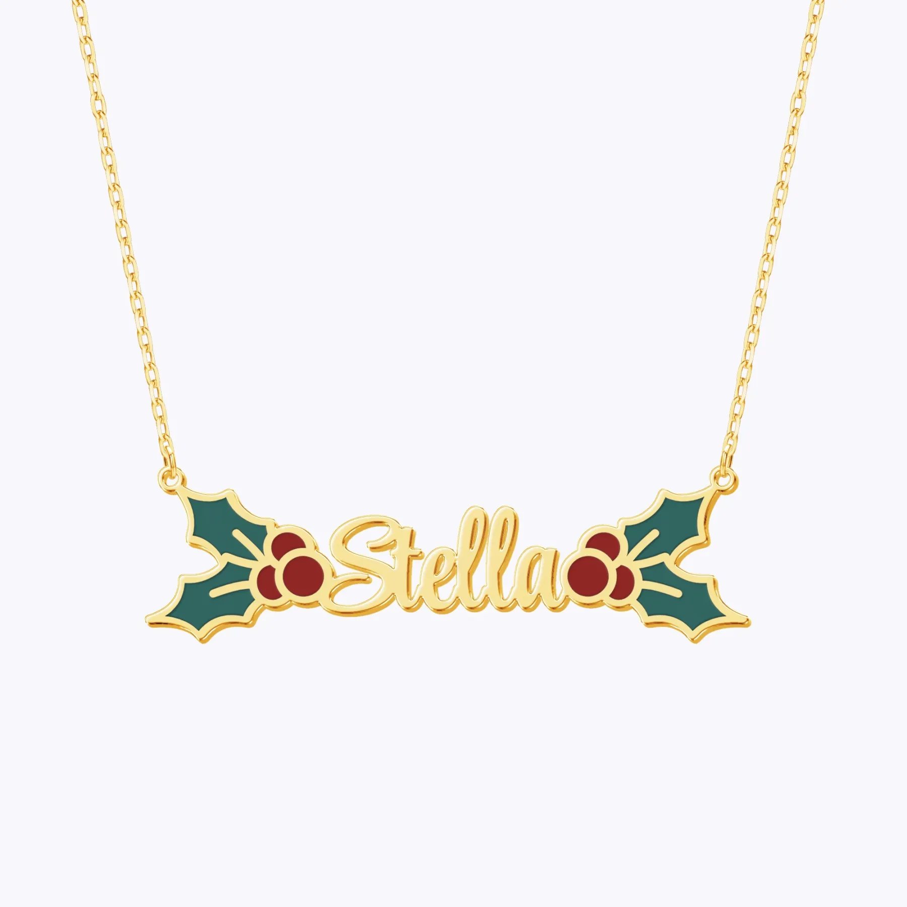 Personalized Name Christmas Necklace