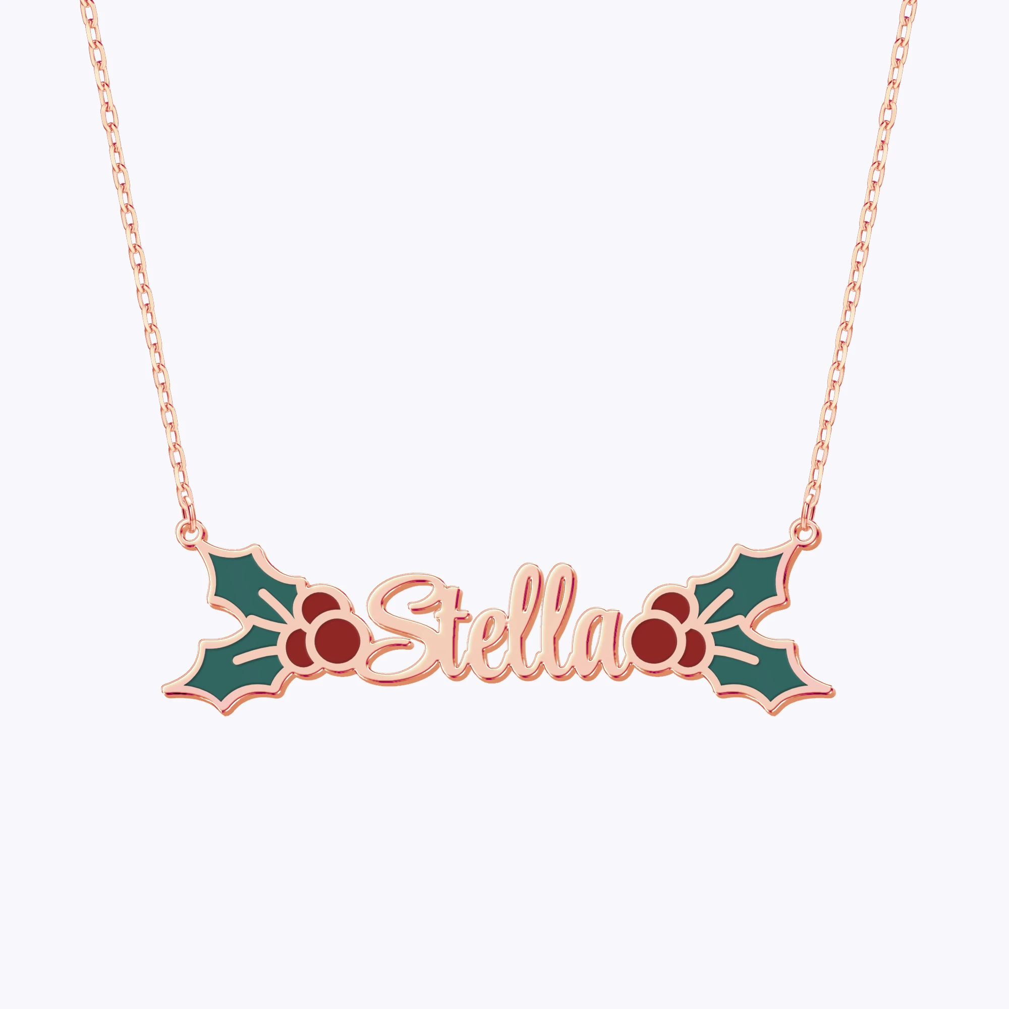 Personalized Name Christmas Necklace