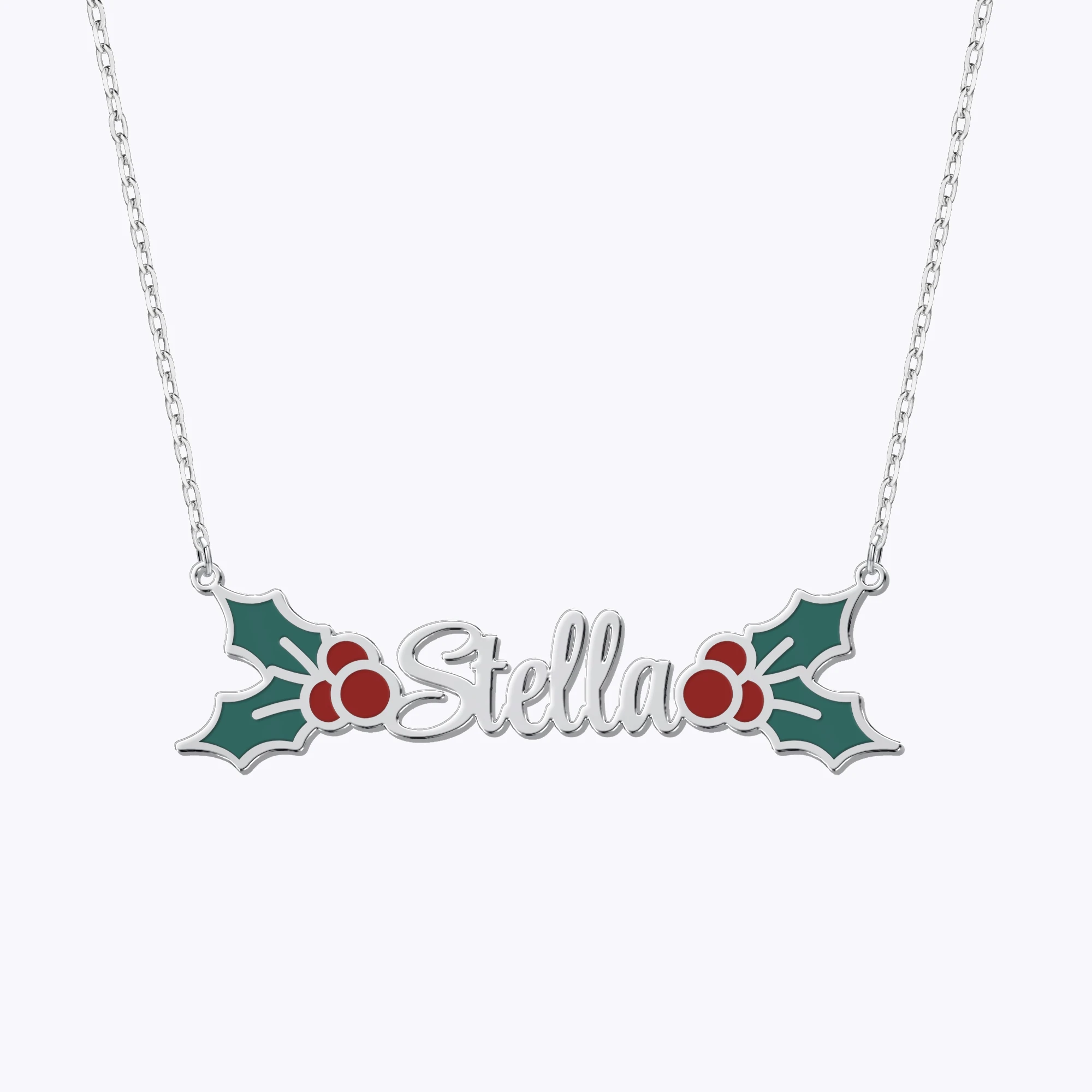 Personalized Name Christmas Necklace