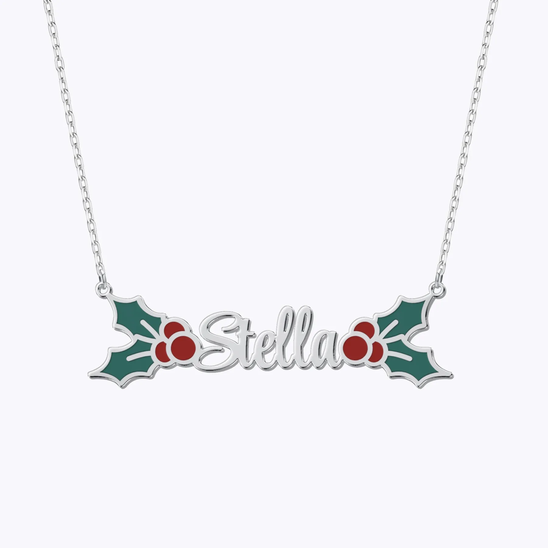 Personalized Name Christmas Necklace