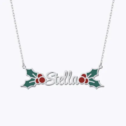 Personalized Name Christmas Necklace