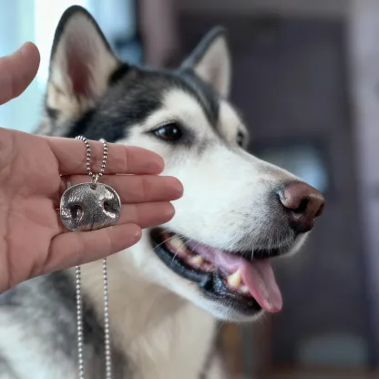 Custom Dog Nose Print Necklace