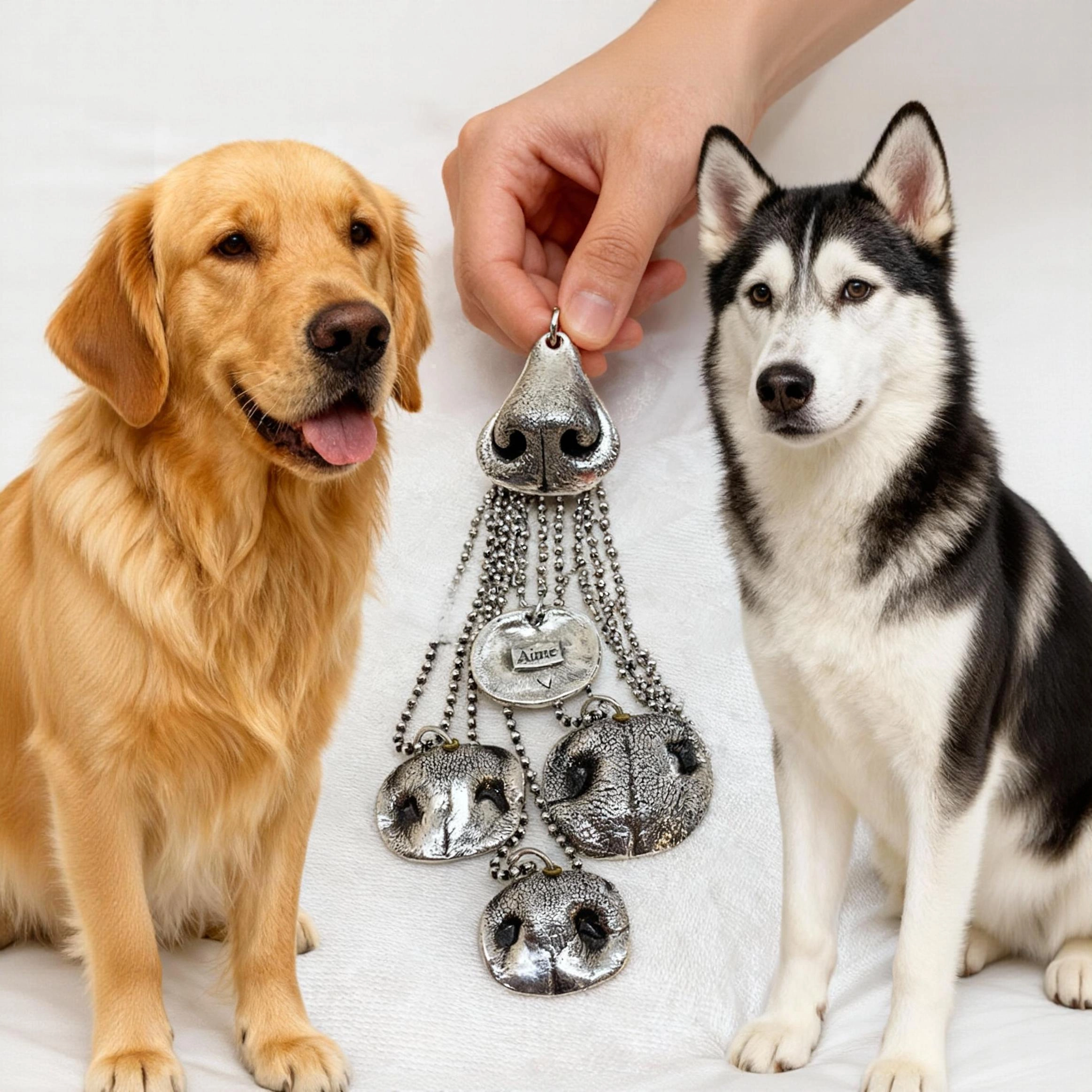 Custom Dog Nose Print Necklace