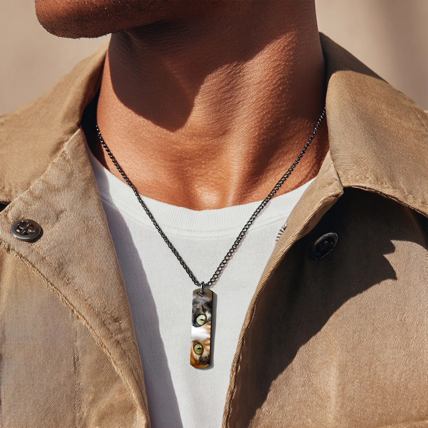 Custom Pet Eye Photo Necklace