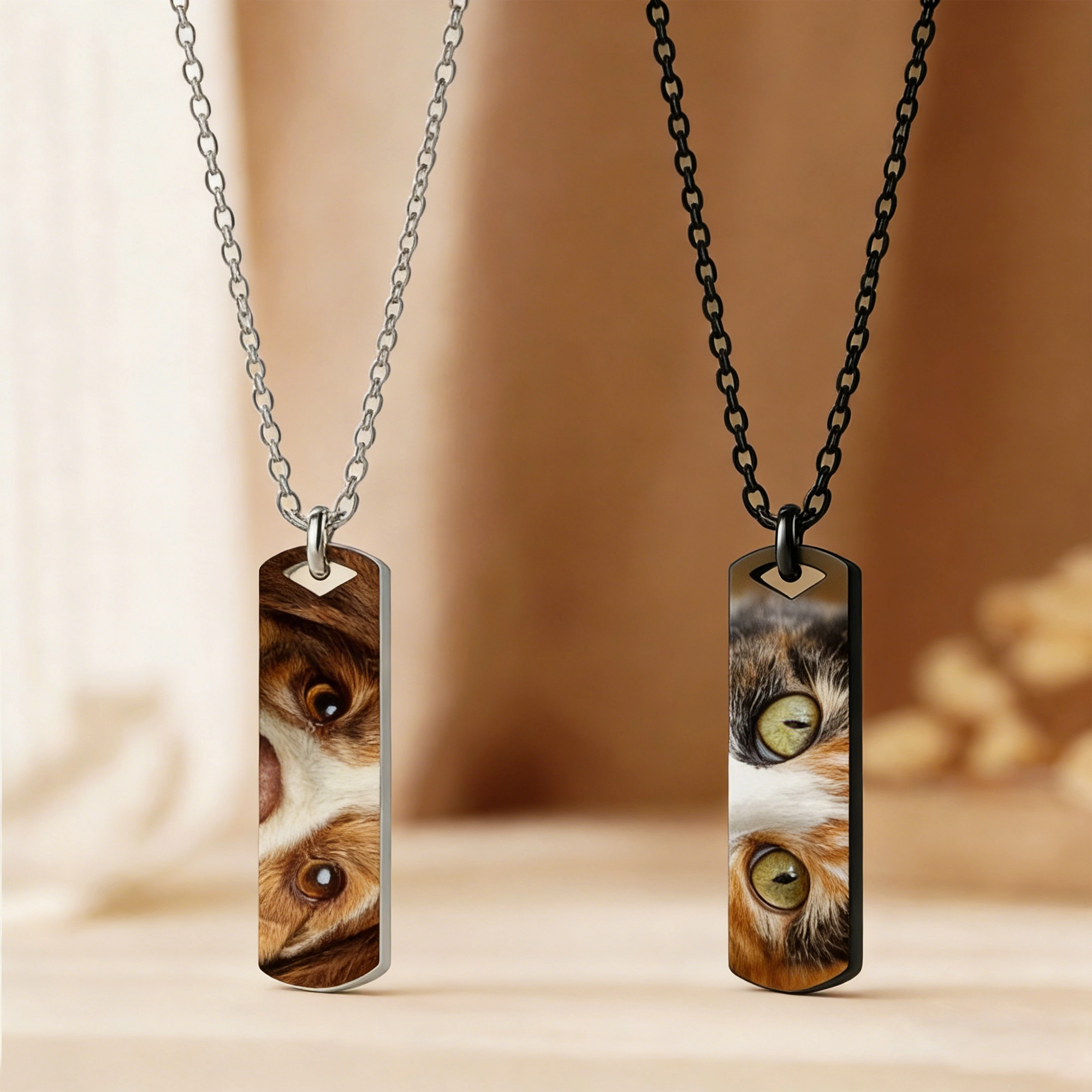 Custom Pet Eye Photo Necklace