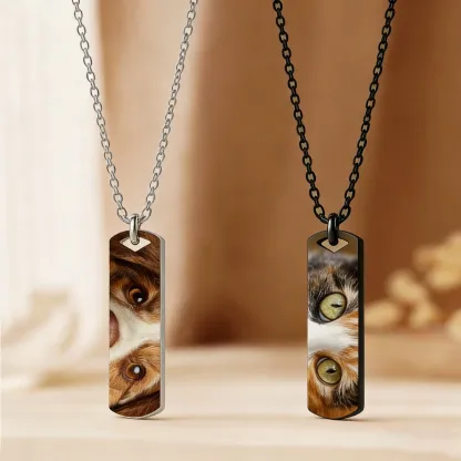 Custom Pet Eye Photo Necklace