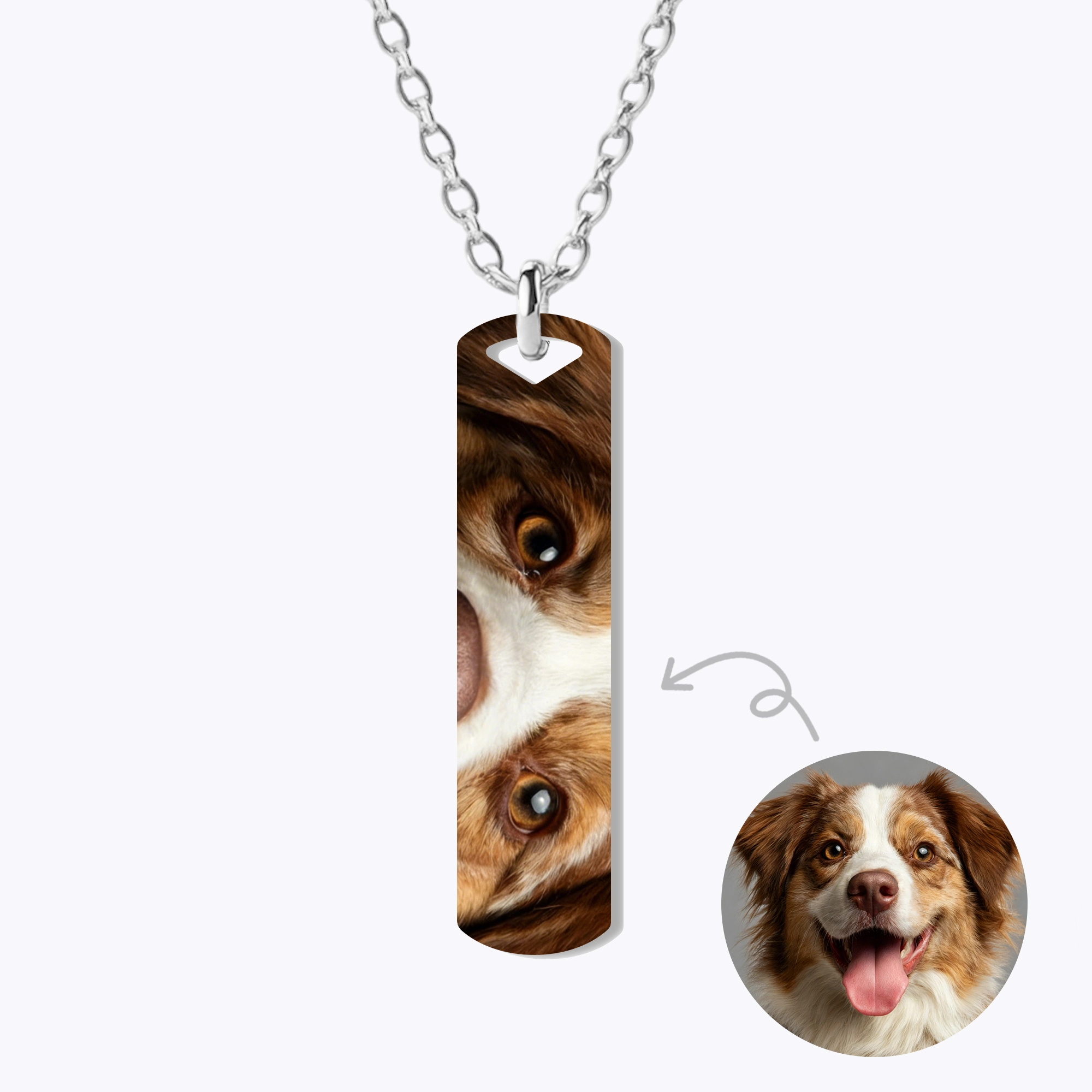 Custom Pet Eye Photo Necklace
