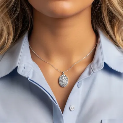 Custom Dog Cat Nose Print Necklaces with Name