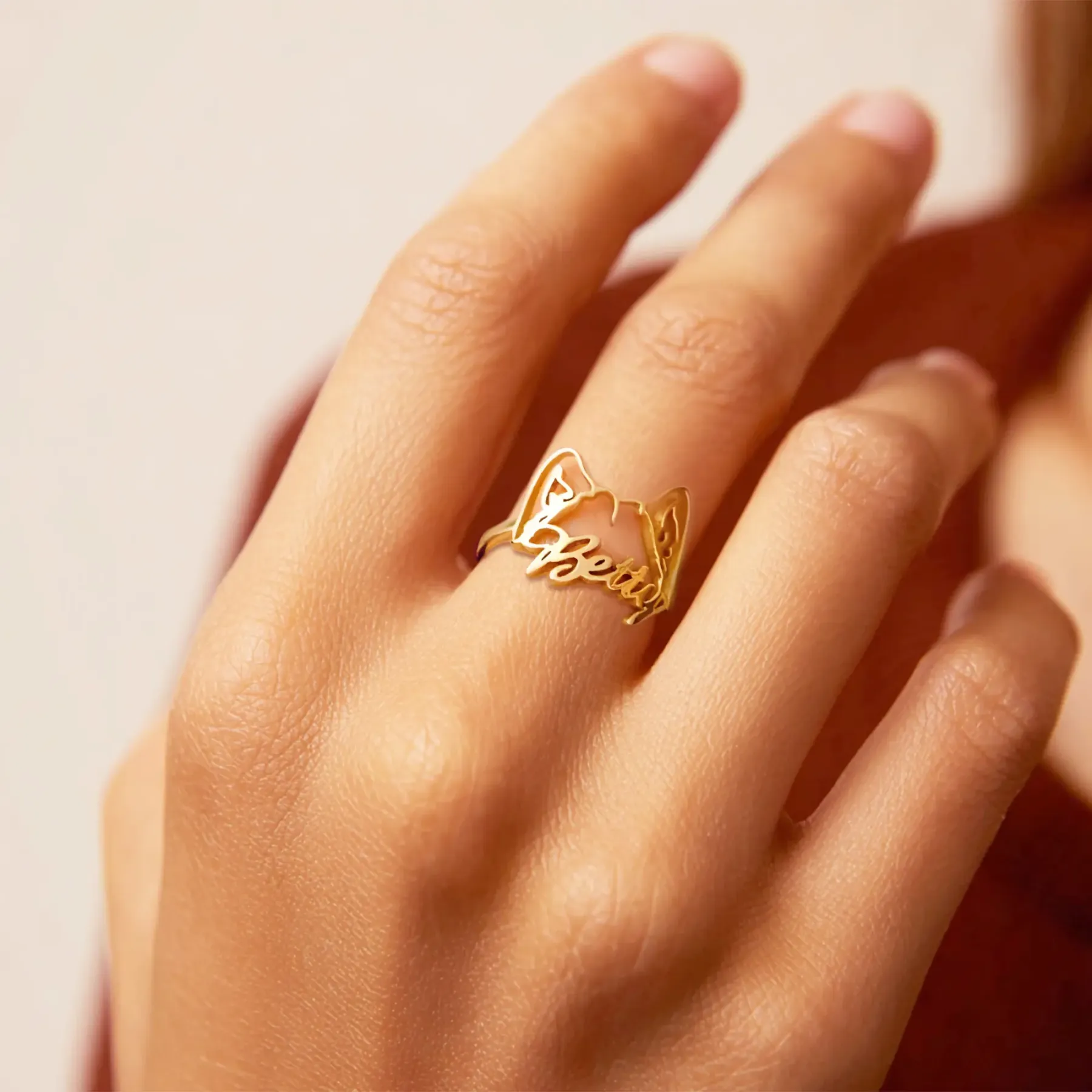 Pesonalized Dog Ears Name Ring for Dog Pet Lover-BY PROMISE-Pet,Name