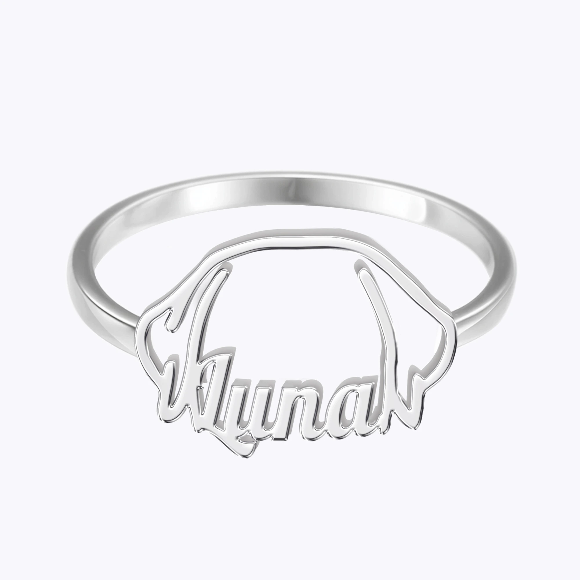 Pesonalized Dog Ears Name Ring for Dog Pet Lover-BY PROMISE-Pet,Name