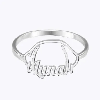 Pesonalized Dog Ears Name Ring for Dog Pet Lover-BY PROMISE-Pet,Name