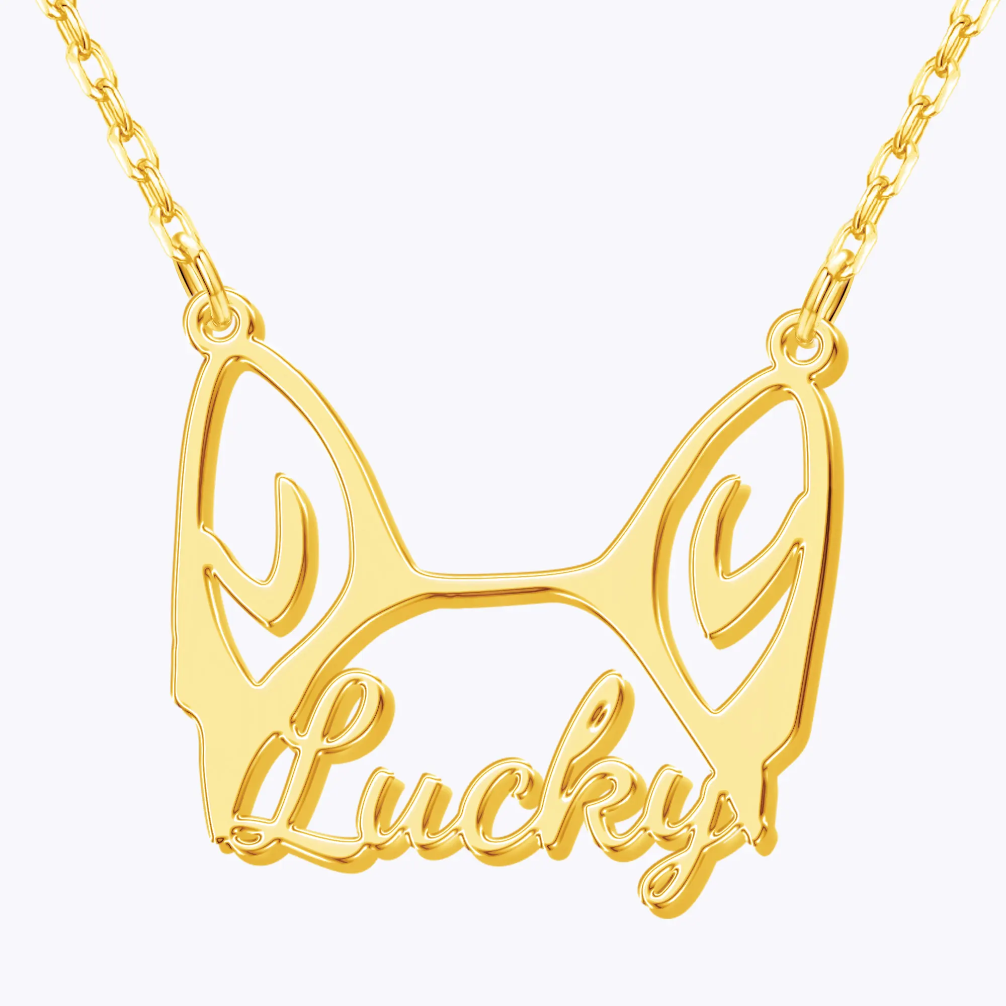 Pesonalized Dog Ears Name Necklace for Dog Pet Lover-BY PROMISE-Pet,Name