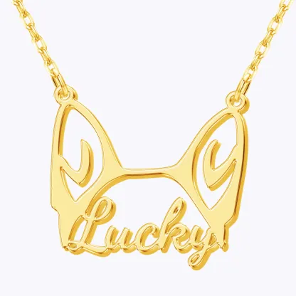 Pesonalized Dog Ears Name Necklace for Dog Pet Lover-BY PROMISE-Pet,Name